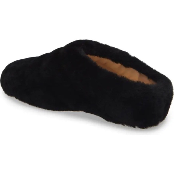 New Proenza Schouler Rondo Genuine Shearling Slip On Shoe Slide Black Fuzzy Sz 6 - Picture 3 of 14